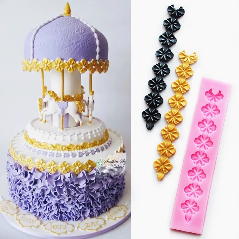 Силиконовая форма с соединенными цветами искусственная для хлеба мусса десерта