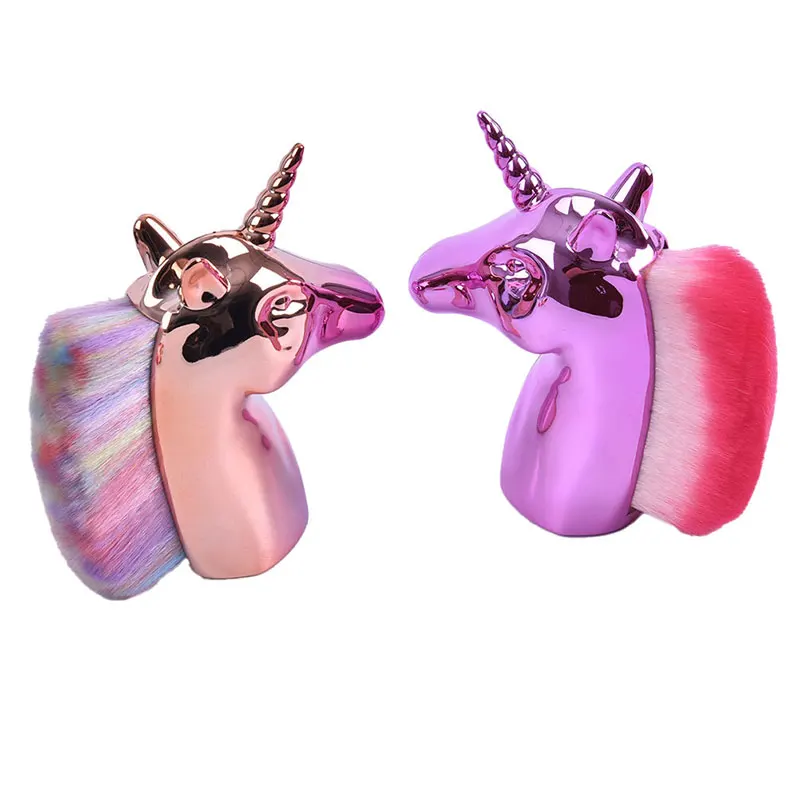 

Nail Art Dust Brush For Manicure Rainbow Horse Head Blush Brushes Beauty Tools
