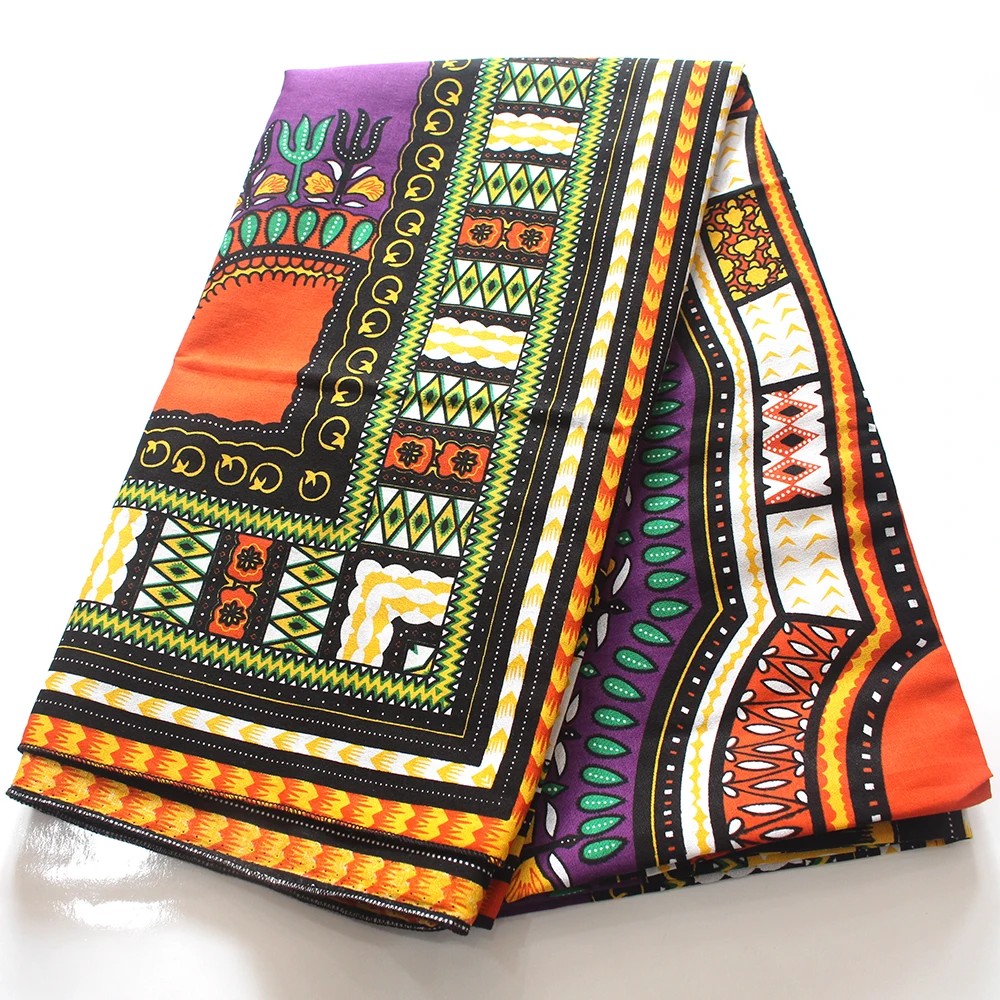 Африканский Дашики Dashikiage 2019 с красочным рисунком 100% хлопчатобумажная