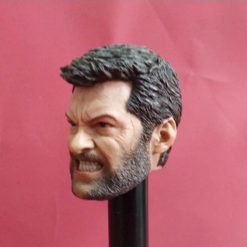 1/6 масштаб Регулируемый зуб Росомаха голова Sculpt Angry Wolf Rogan резьба игрушка для 12 в