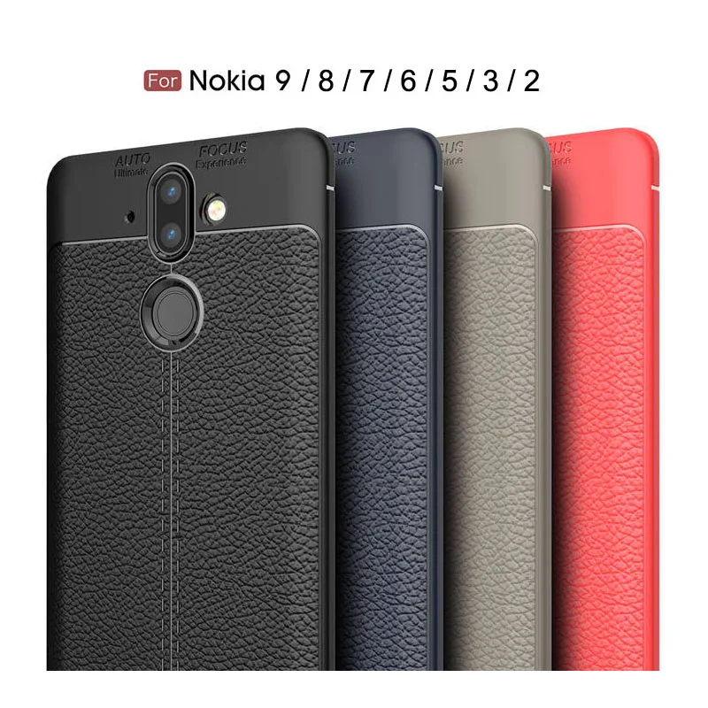 Роскошный бронированный чехол для телефона Nokia 2 3 5 6 7 8 9 силиконовый Чехол Fundas Capa |