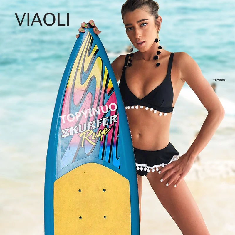 Летний купальник-бикини новый Однотонный женский раздельный купальник