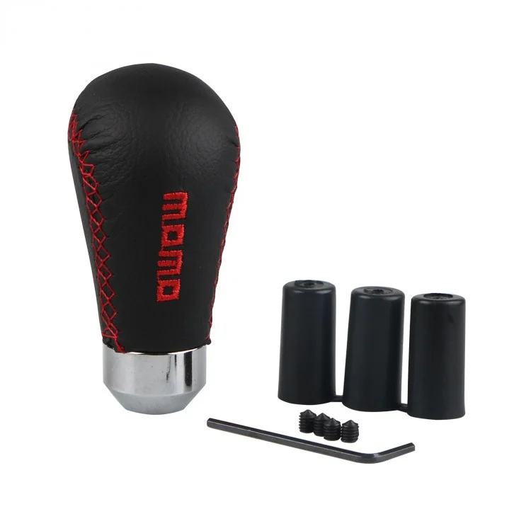 

1X Universal MOMO Leather Car Gear Shift Knob for Citroen Renault TOYOTA AT MT ARM Manual Stick Lever POMO Gear Shifter