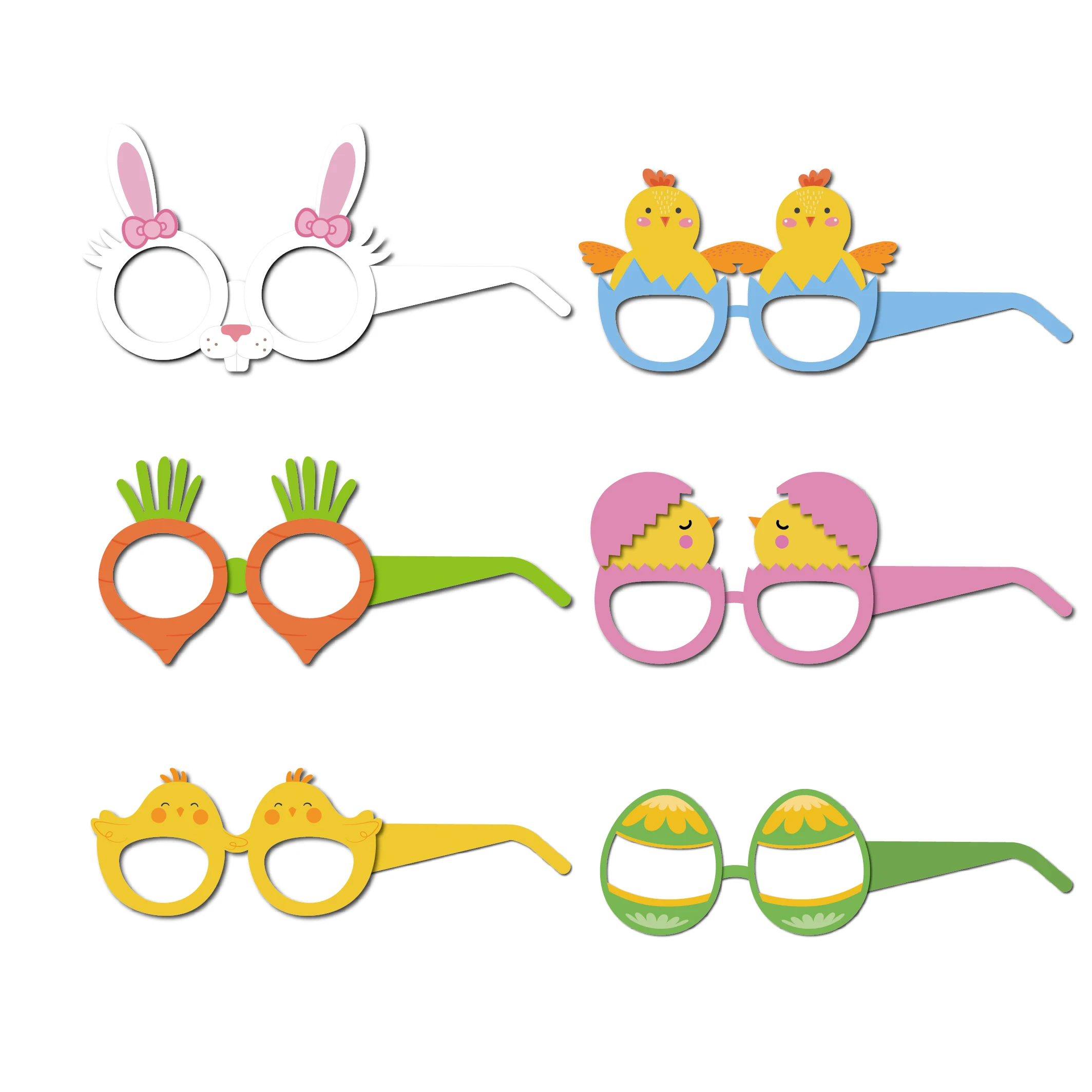 Милые кролики с рисунком маски для очков Счастливой Пасхи вечерние украшения