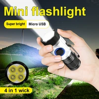 200000lumen most powerful mini tactical flashlight usb xpg4 led lantern 18650 or 16340 battery rechargeable hunting torch light