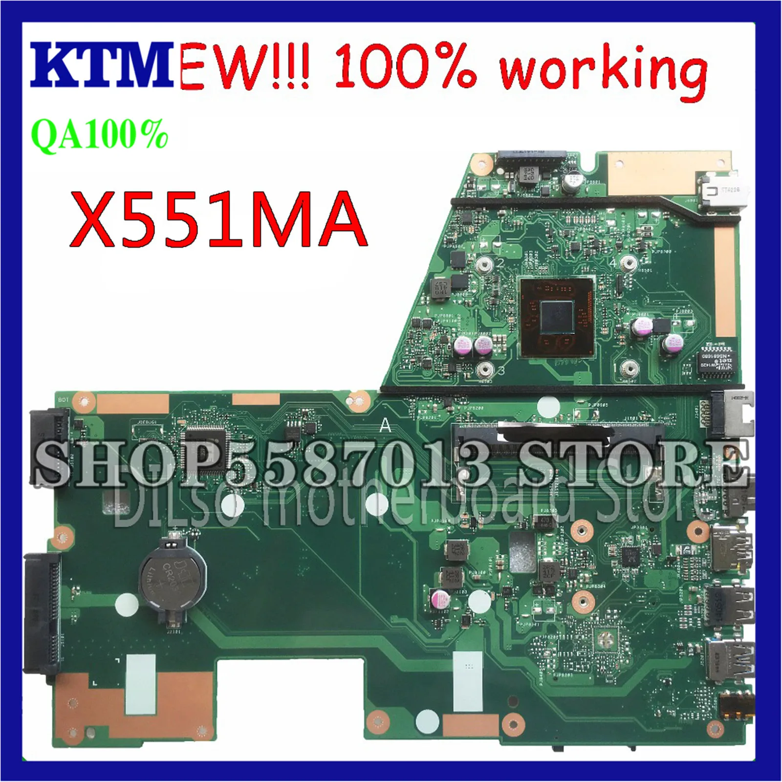 

KEFU x551ma For ASUS X551MA Laptop Motherboard Motherboard N2830 F551MA Motherboard 90NB0480-R00100 REV2.0 Test