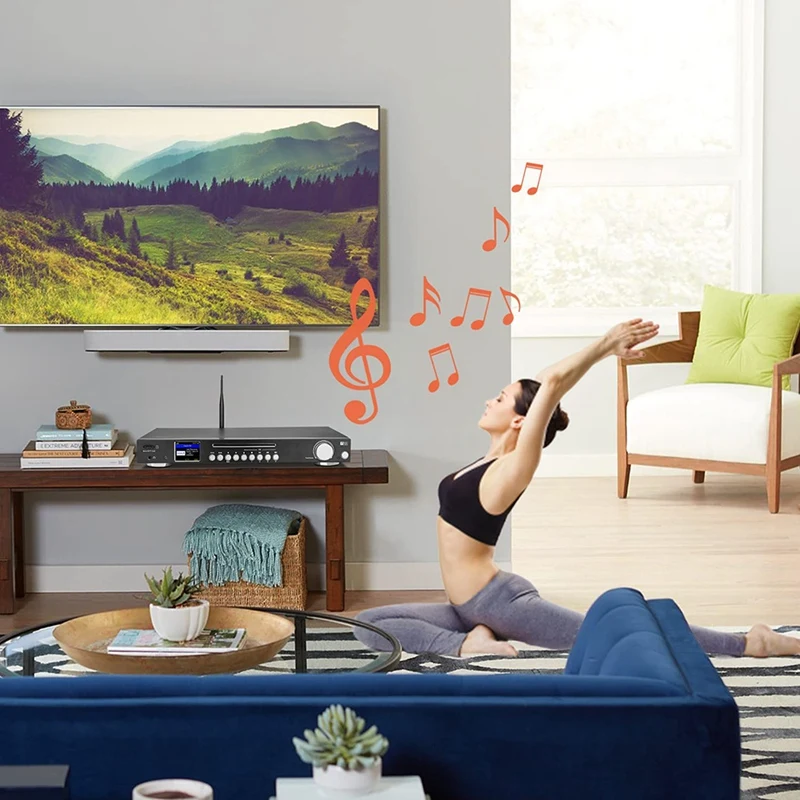 WR-50CD WiFi / FM Dab интернет-радио тюнер + Micro-SD/TF-карта приемник и CD-плеер-черный US разъем