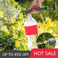manual air pump high pressure watering sprayer bottle plastic drink spray adjustable flow garden water nozzle watering tool