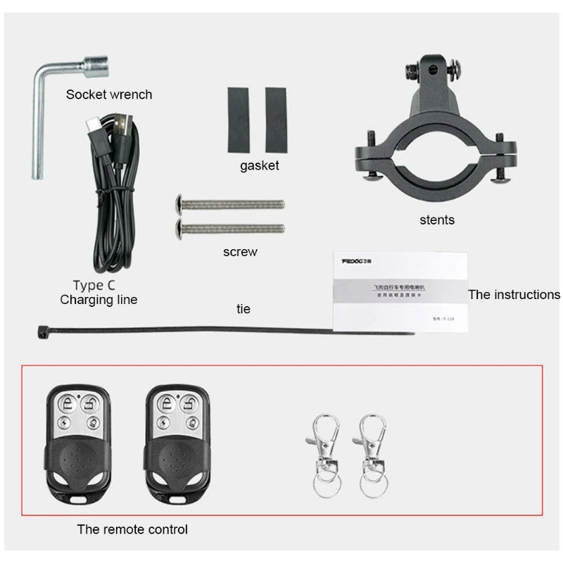 

Wireless Bike Electronic Horn Remote Control Anti-Theft Bicycle Alarm Bell H4GF