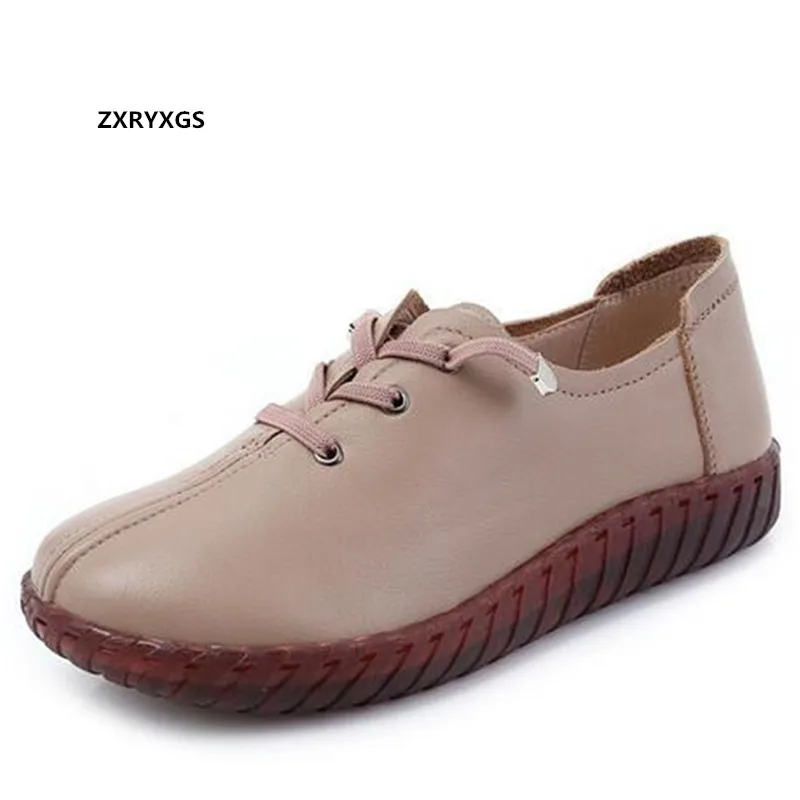 

Женские кроссовки из натуральной кожи, повседневная обувь на мягкой плоской подошве, размера плюс, весна 2021