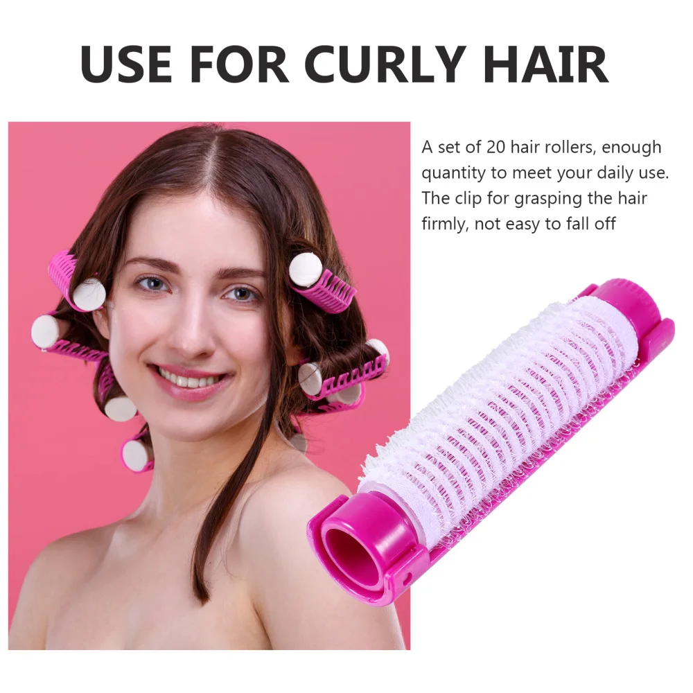 

20Pcs Hair Rollers DIY Wavy Fluffy Hair Curlers Portable Hair Styling Rollers