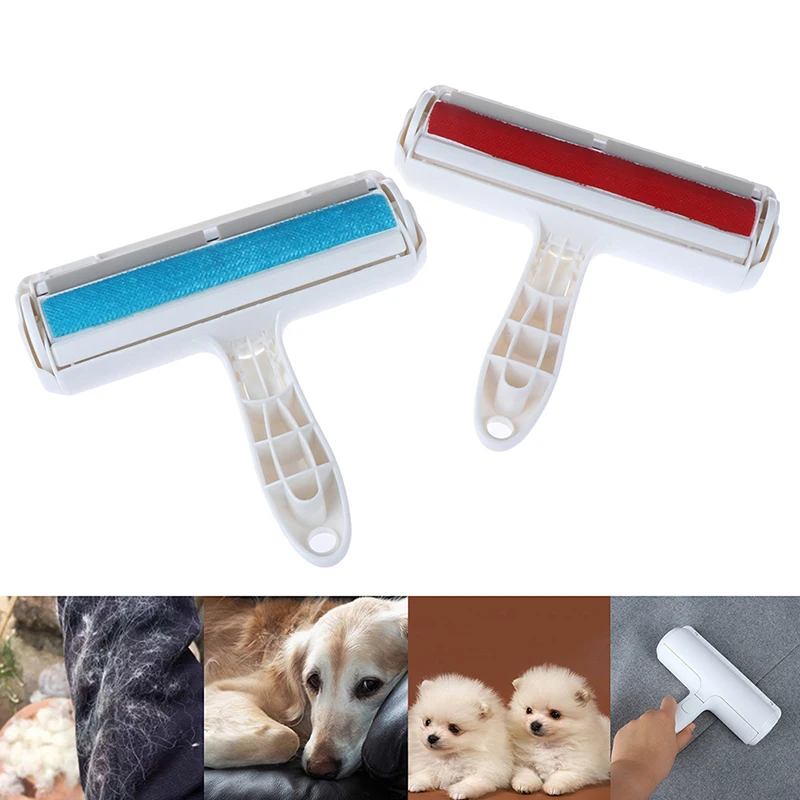 

Щетка для удаления шерсти домашних животных, двусторонняя с роликом для удаления ворса, шерсти собак, кошек, шерсти, ковров