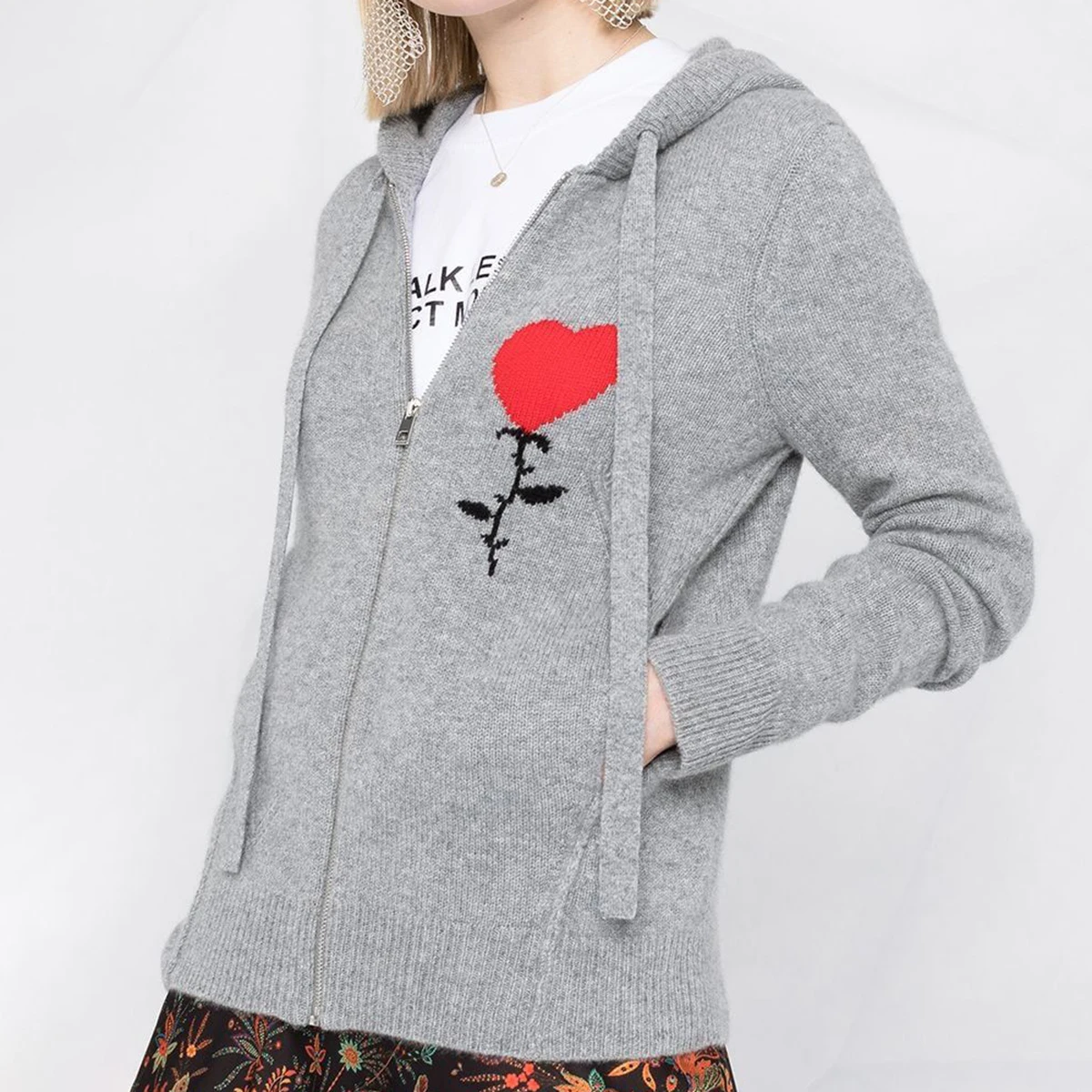 

Женский кашемировый свитер на молнии, повседневный Винтажный Классический кардиган с капюшоном и длинным рукавом, с принтом в виде пиратск...