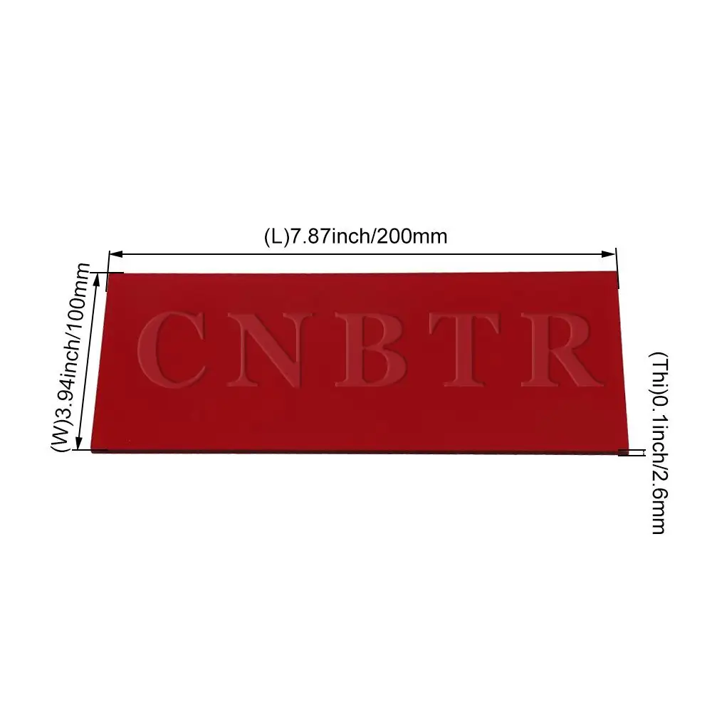 

CNBTR 2pcs 20x10x0.23cm Acrylic Sheets DIY Decorate Transparent Red