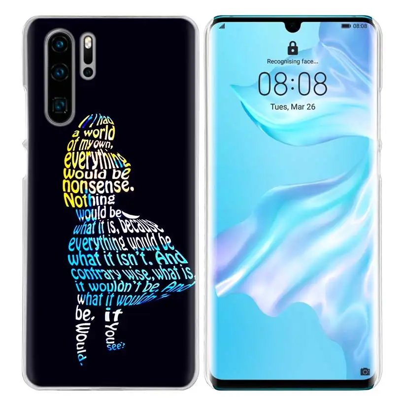 Чехол Alice in Wonderland для huawei mate 30 20 10 P20 P30 Lite Pro P Smart Y9 Prime Honor 8A 8X 10i PC Чехлы для телефона