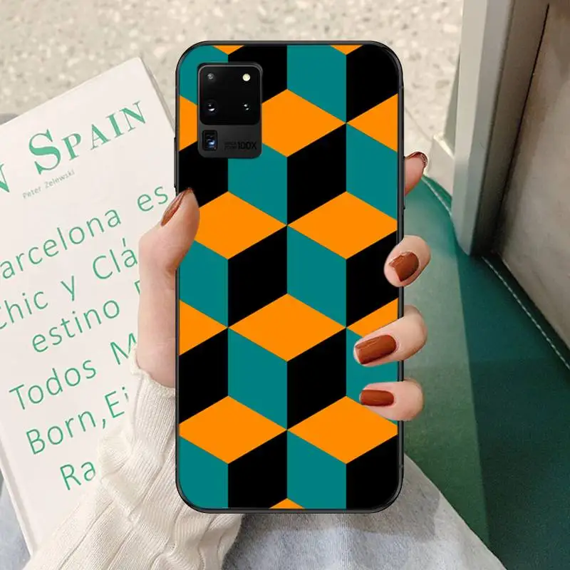 

Checkered Black Print Soft Cover Phone Case For Samsung A51 71 31 40 30s 21s Galaxy S9 10 20 Plus Note9 10pro 20 20ultra