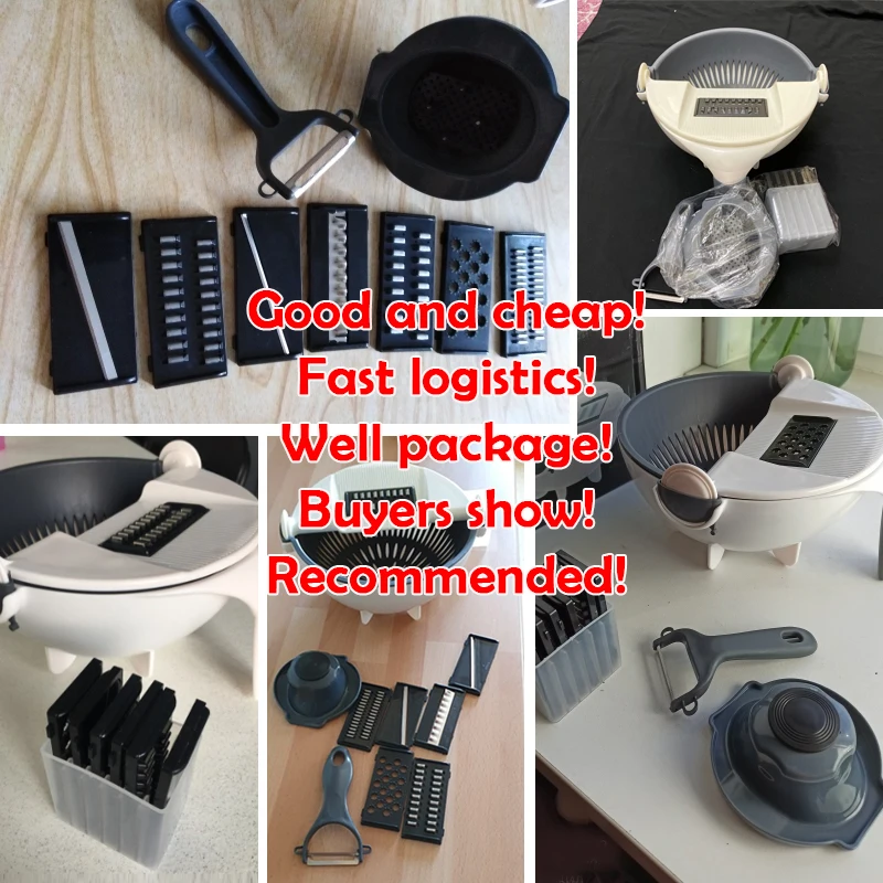 Многофункциональная ручная овощерезка вращающаяся терка для овощей со сливной