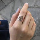 Креативные кольца в форме лотоса из розового золота с резным цветочным узором для женщин Изысканные женские кольца для свадебной вечеринки ювелирные изделия в подарок