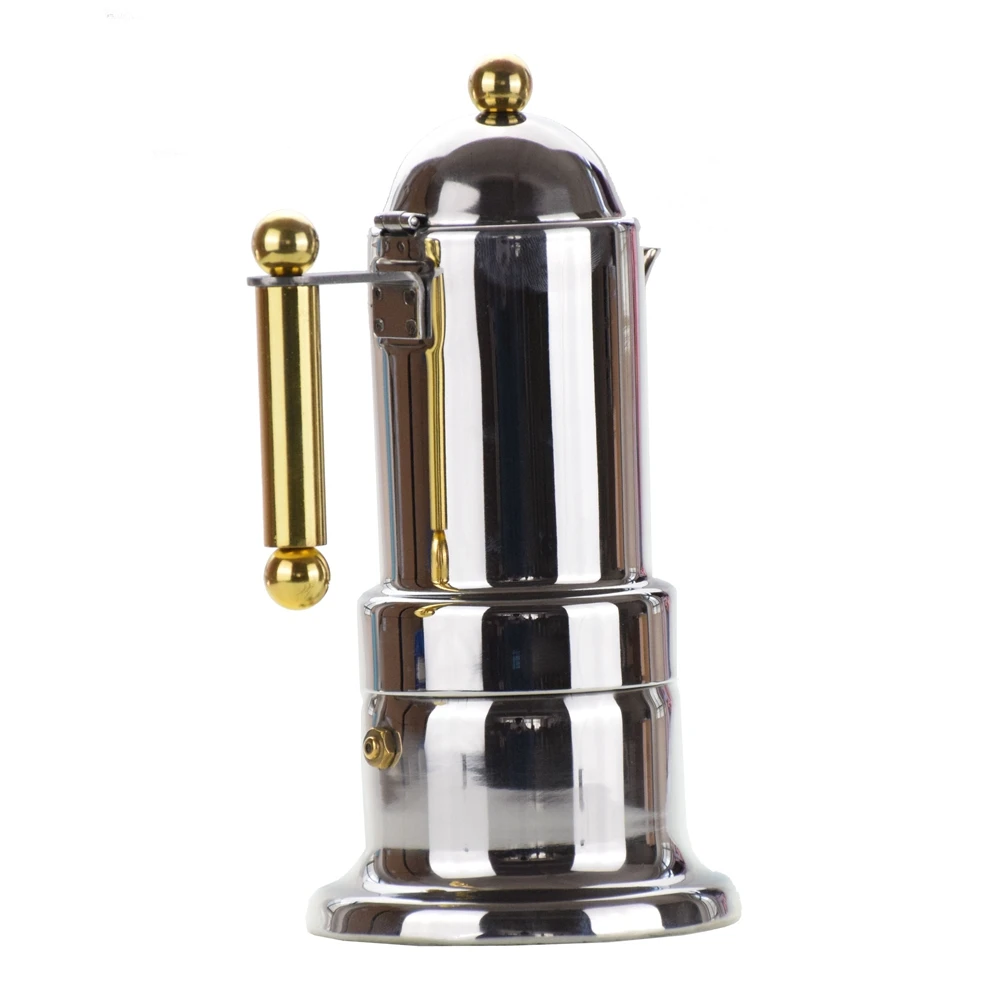 Эко кофе золотая ручка и золотистый регулятор 4 чашки moka горшок в кофейные перколяторы