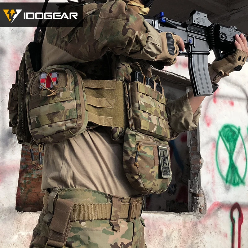 IDOGEAR тактическая армированная сумка прямая AVS JPC CPC жилет поясная для страйкбола