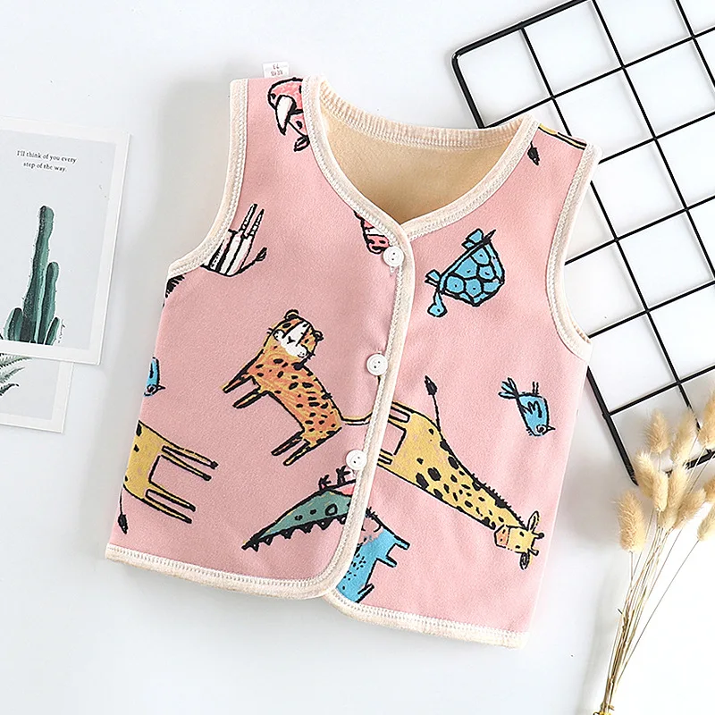 Детская одежда жилет верхняя для маленьких мальчиков и девочек зимний толстый