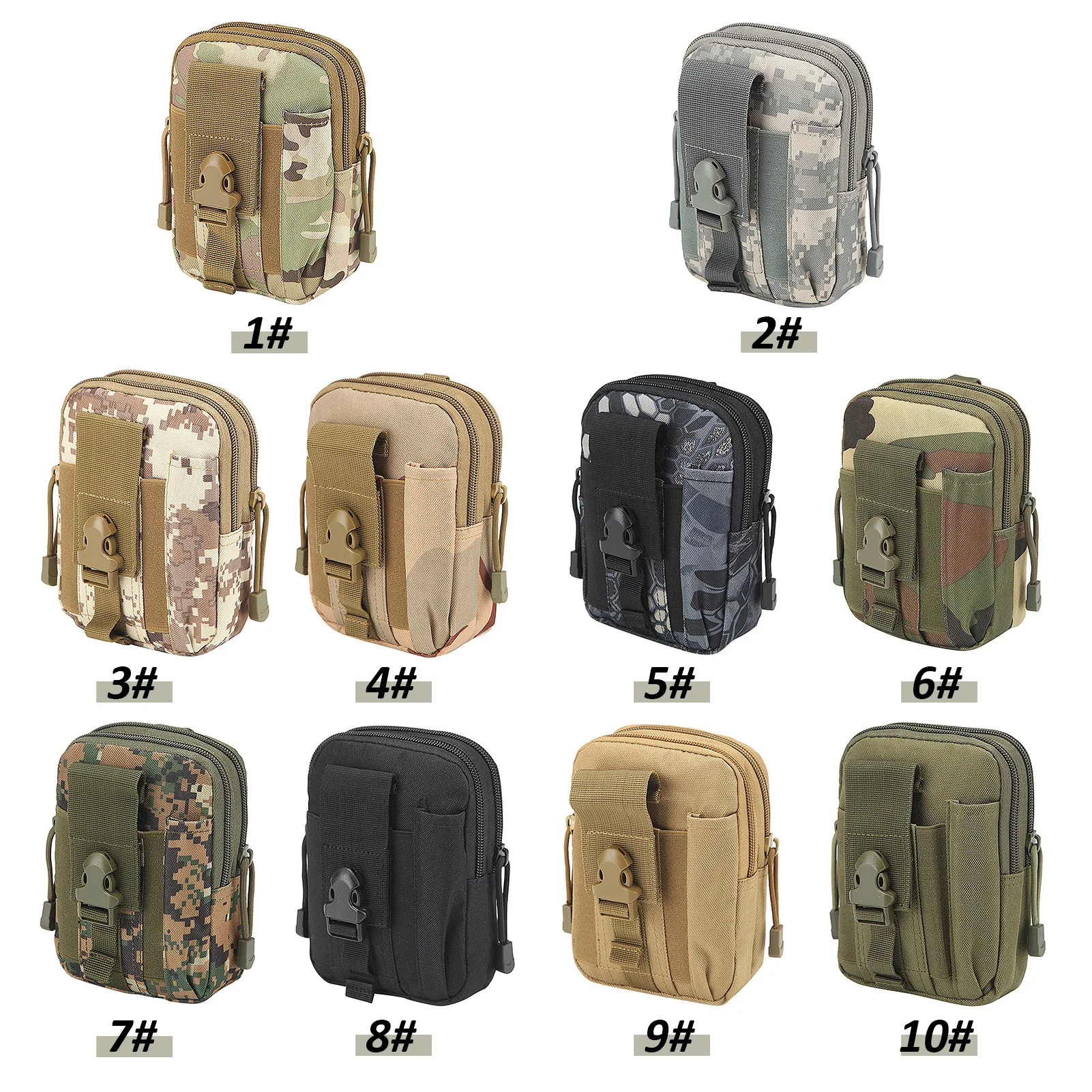 

Outdoor Waist Bag Molle System Supported Lightweight Hard-Wearing Waterproof Multifunctional Pouch