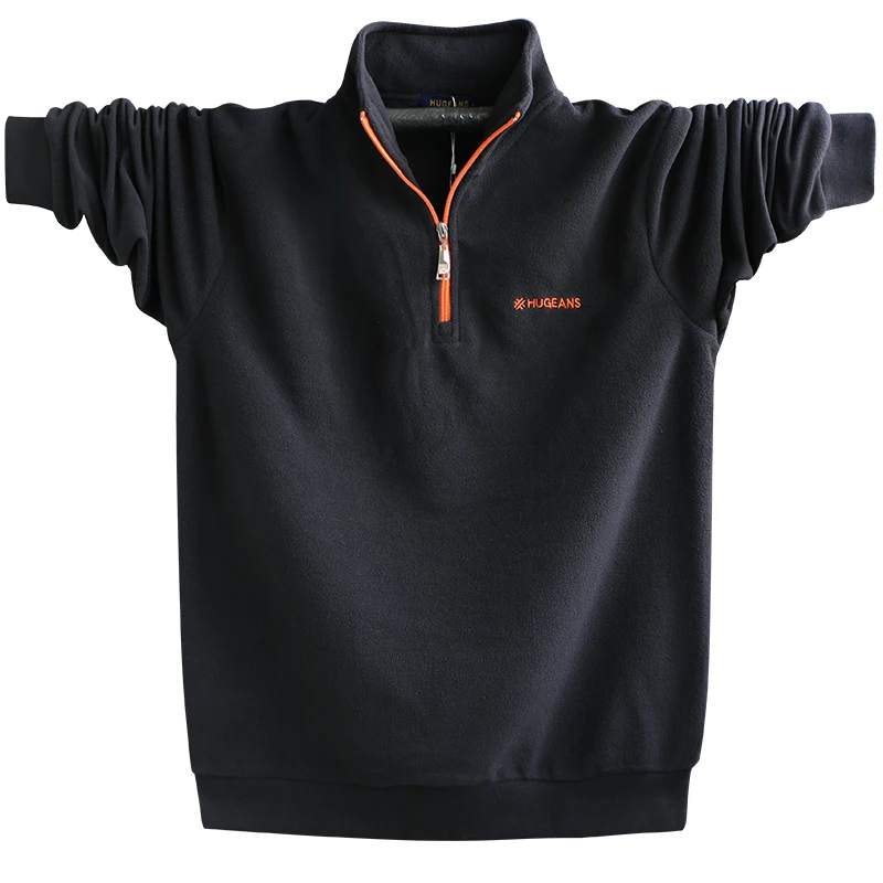 Для мужчин с длинным рукавом Для мужчин Poloshirt Бизнес одноцветное Цвет Стенд воротник мужской поло рубашка плюс Размеры A5306