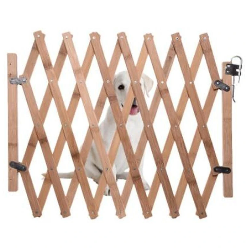 

Портативная Складная изоляционная дверь для домашних животных, телескопический забор из массива дерева, Детский защитный забор, раздвижна...
