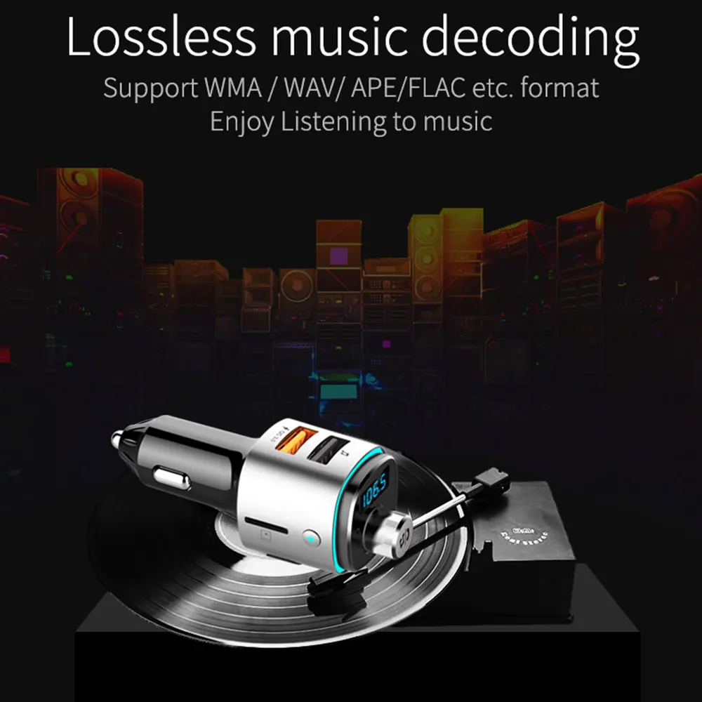 Автомобильный MP3 плеер BC42 автомобильный Bluetooth fm передатчик QC3.0 быстрое зарядное