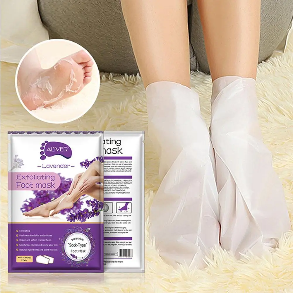 HobbyLane 2 шт. маска для ног лаванда роза ромашка увлажняющая отшелушивающая