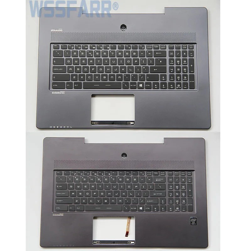 Оригинальный синий для MSI GS70 MS-1772C MS-1772 Ноутбук Упор рук с клавиатурой подсветкой | Сумки и чехлы для ноутбуков -1005001759484184