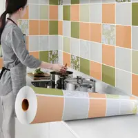 Thicken Waterproof Heat-resistant Tile Sticker Kitchen Oil-proof Cabinet Countertop Furniture Wallpaper Self-adhesive Wallpaper
