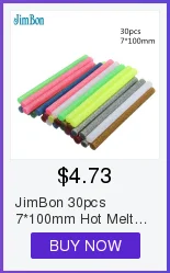 JimBon, 10 шт., 7 мм x 100 мм до 300 мм, прозрачные клеевые палочки для электрического клеевого пистолета, автомобильный аудио клей общего назначения для ремонта