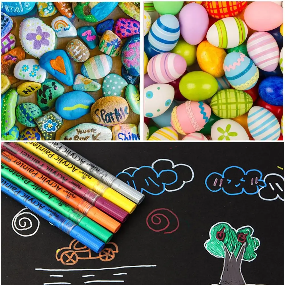 Набор маркеров для рисования 12/ 18 цветов акриловые перья шт|Ручки и кисти картин