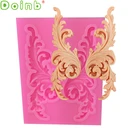 Европейские винтажные рельефные формы для мастики, шоколадной глины, конфет, инструменты для украшения краев торта, кружевная силиконовая форма для помадки