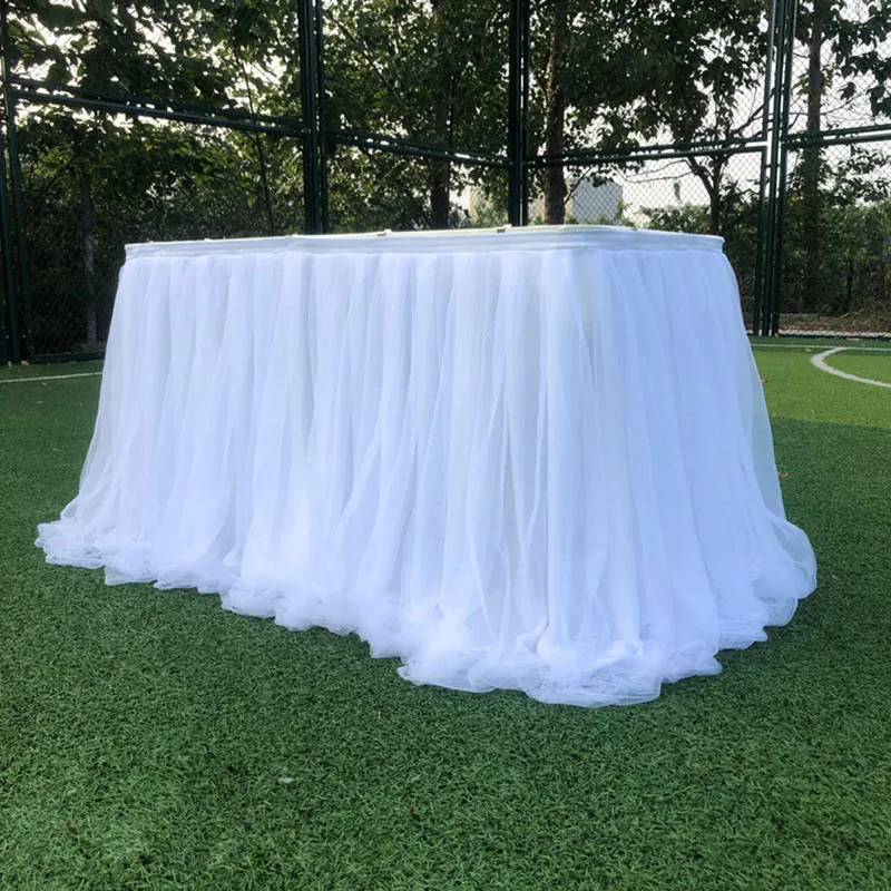 

1m Tulle Table Skirt for Wedding Decoration Baby Shower Home Birthday Party Layout Table Decoration Tutu Skirt