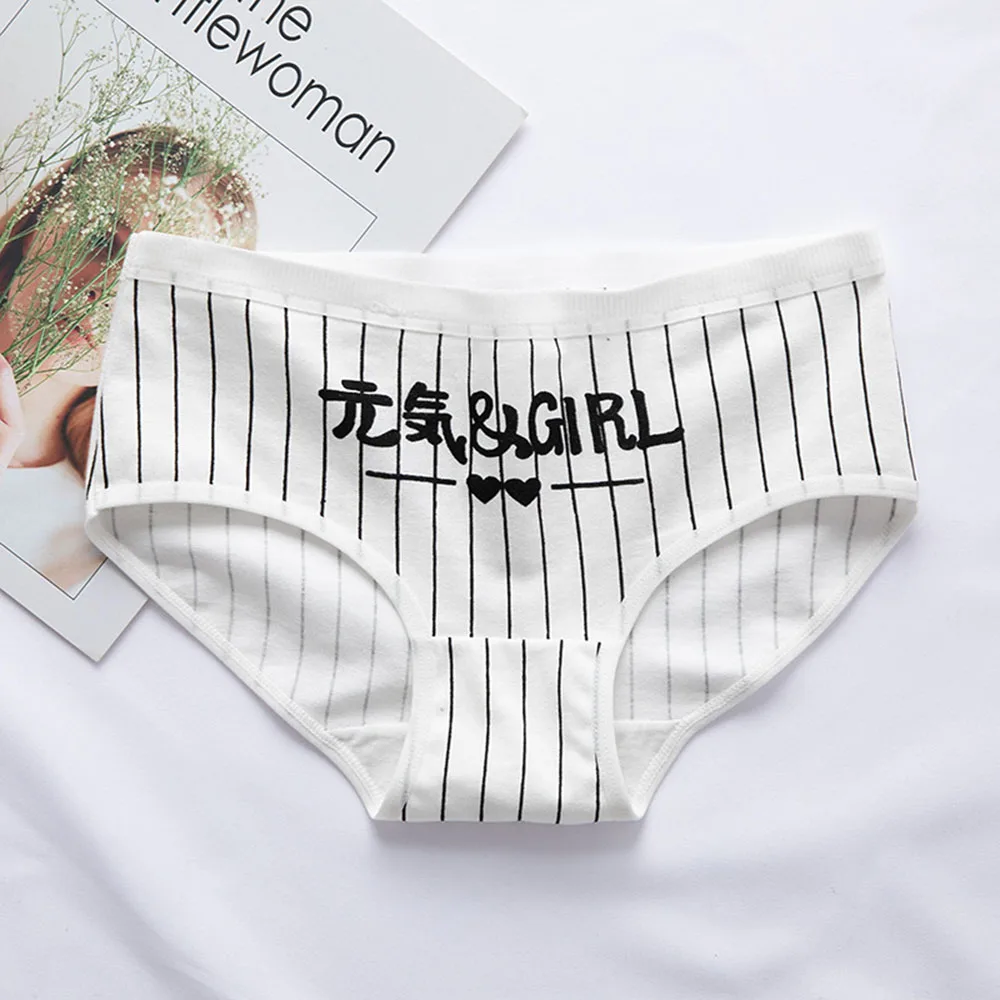 Женские трусы с забавным принтом OLOMLB и рисунком кота из мультфильма нижнее белье