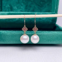 shilovem 18k yellow natural freshwater pearls drop earrings fine jewelry women trendy anniversary christmas gift myme8 8 56621zz
