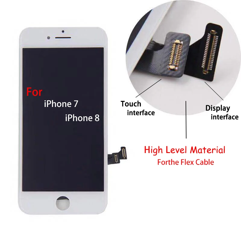 AAA LCD Display 100%3D Touch Screen For iPhone 6S 7 8 6G Replacement Screen With Digitizer Assembly For iPhone Repair Tools Gift