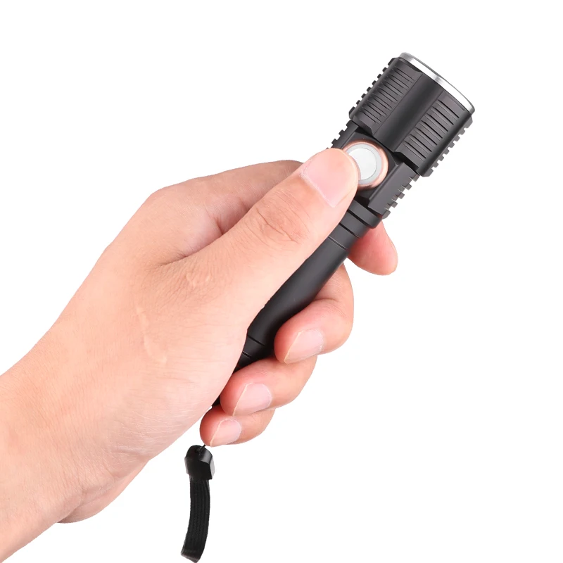 

Led flashlight Ultra Bright torch T6 Camping light 3 switch Modes waterproof Zoomable Bicycle Light use 18650 battery