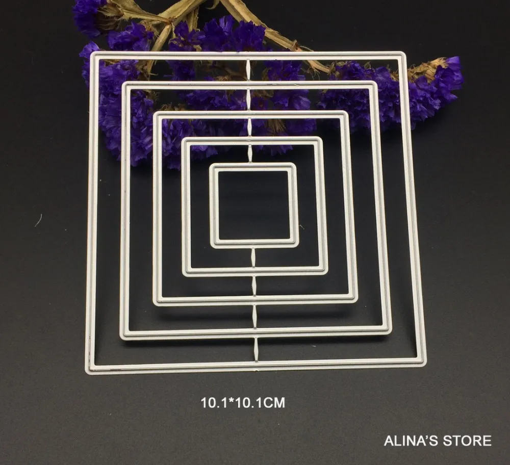 Классическая простая квадратная рамка вырезанные штампы конверт приглашение