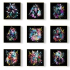 Картина на холсте с изображением обезьяны льва собаки кота, плакаты и принты с животными, настенные картины без рамы для декора гостиной