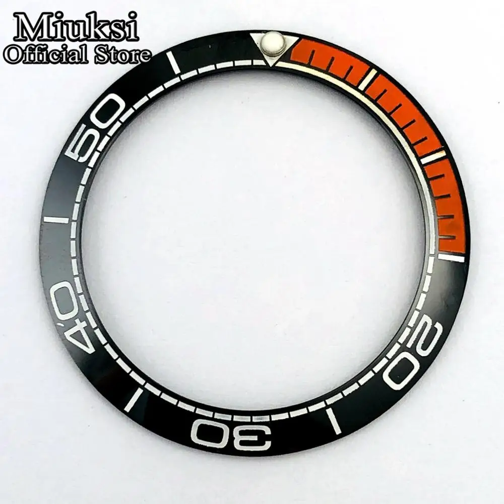 Miuksi 40mm high quality ceramic bezel watch parts fit 43mm/44mm watch case