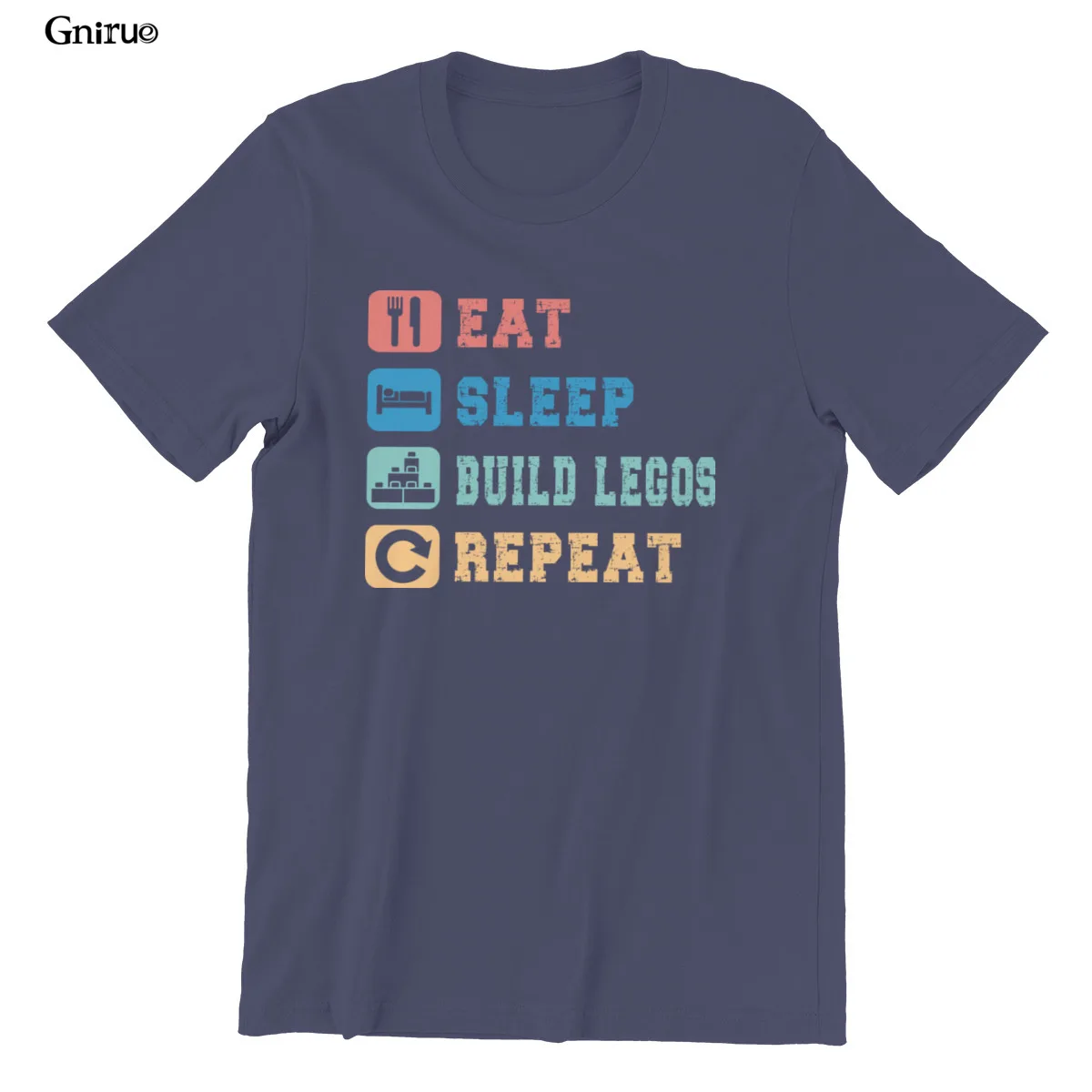 Оптовая продажа бейсбольная футболка унисекс с надписью &quotEat Sleep Build Legos&quot и