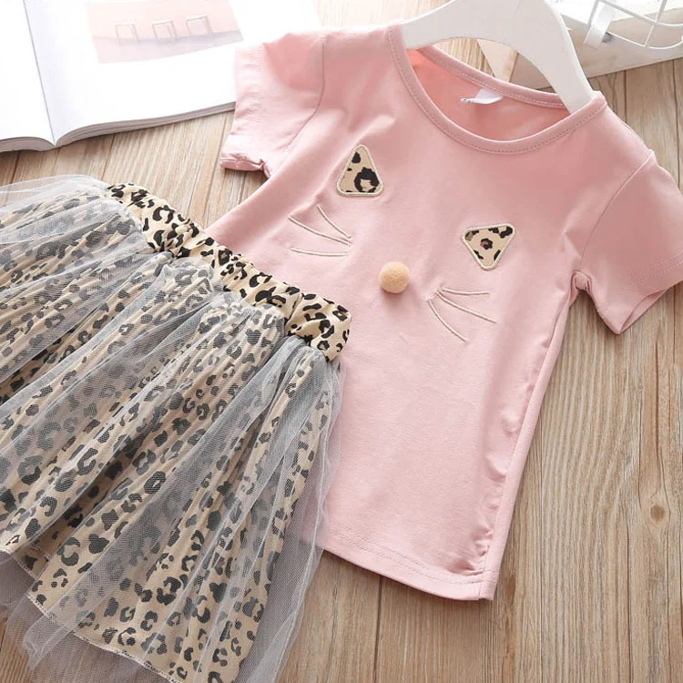 Летняя одежда для маленьких девочек белая короткая футболка с ананасом + розовая