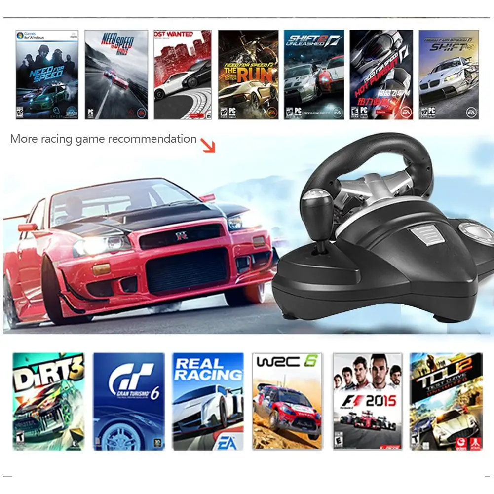 Для PS4/PS3/PS2/PC D-INPUT/X-INPUT PC Компьютерная вибрационная игровая консоль руль гоночный для PS3/PS4/Direct-X/x-вход/пар