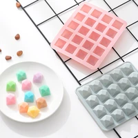 20 grid silicone diamond ice cream mold household square diy ice bag ice cube mold