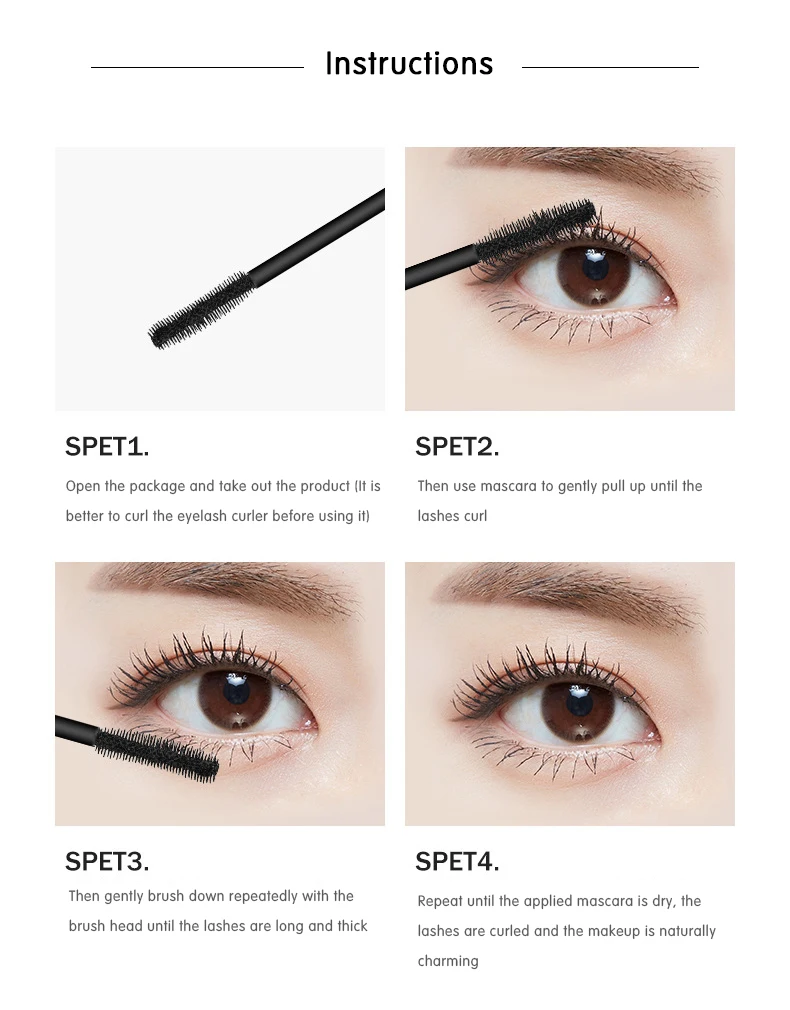 

2021Bright Starry Slender Mascara Thick Eyebrow Curling Natural Long And Durable Not Easy To Bloom Mascara TSLM1