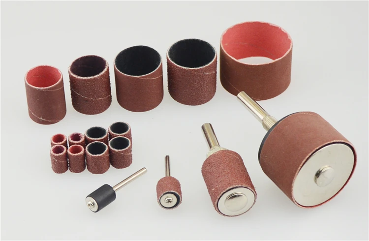 10 шт. Dremel аксессуары грит 40#-600# шлифовальные ленты+ 6,35 мм шлифовальный барабан роторный пробойник инструмент сверла для ногтей электрические инструменты