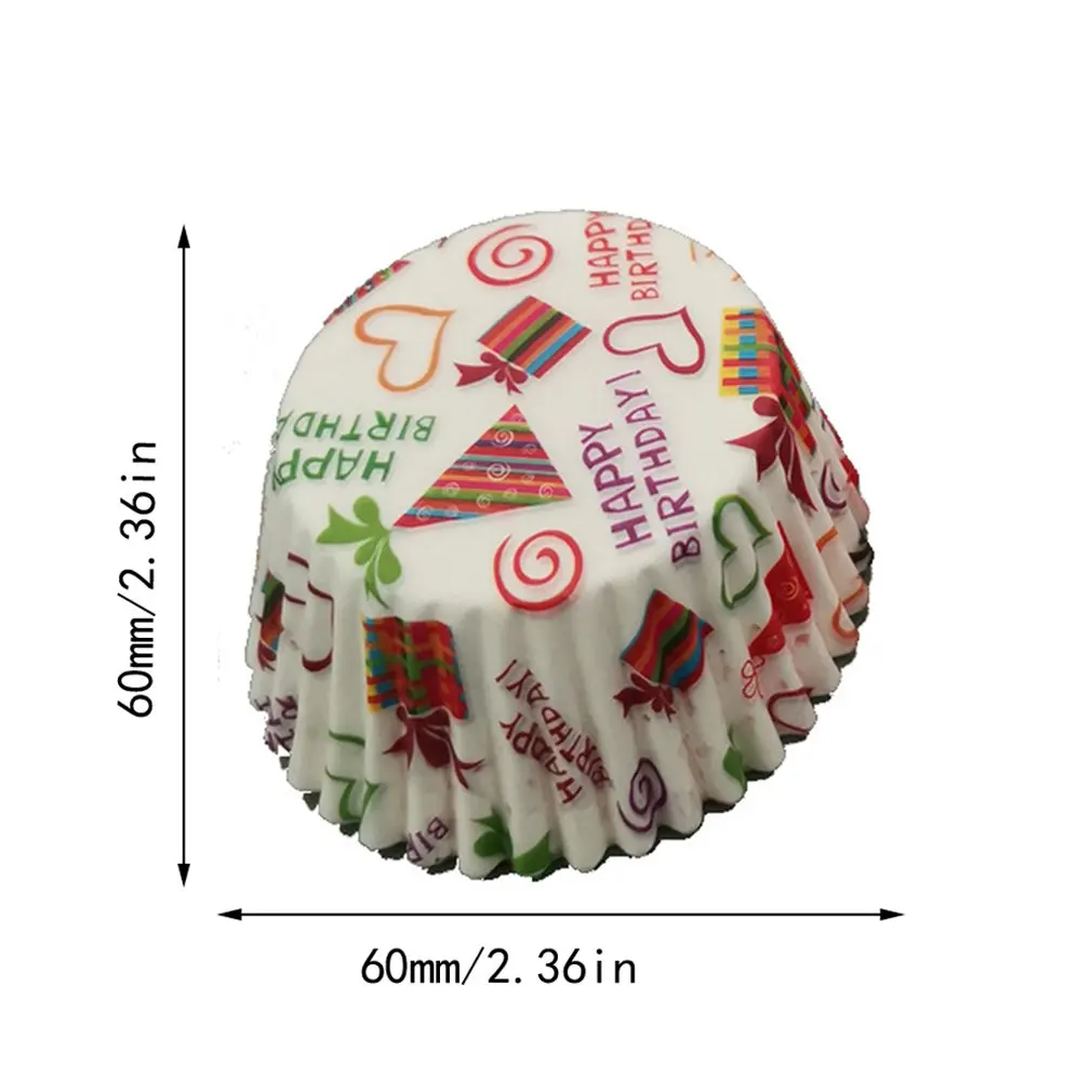 100 шт. чашки для выпечки кексов бумажные ящики формочка тортов Инструменты